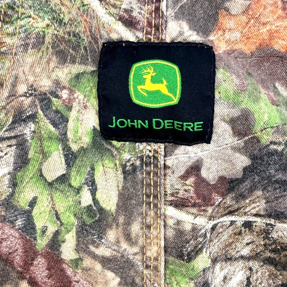 John Deere Kids Mossy Oak‎ Camouflage Bib Overalls Brown Green Camo Straights ^